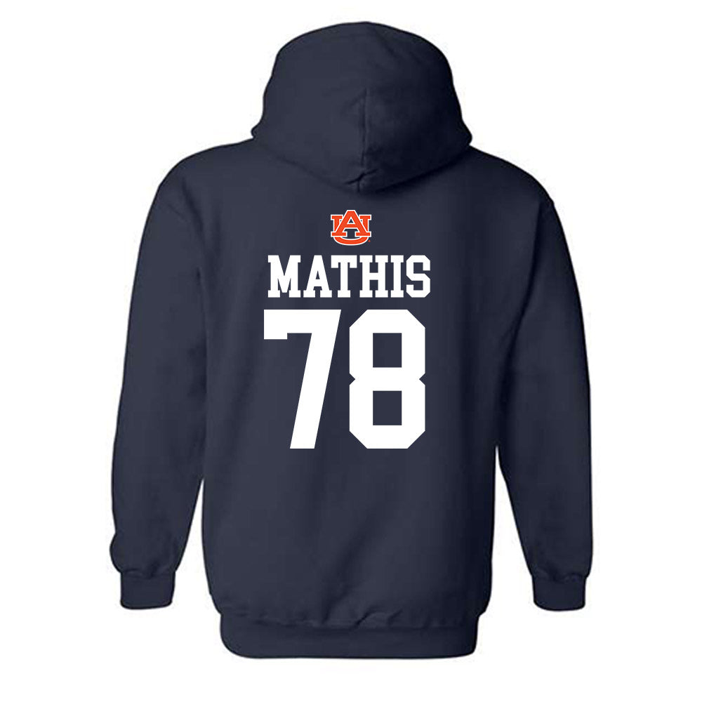 Auburn - NCAA Football : Mason Mathis - Replica Shersey Hooded Sweatshirt-1