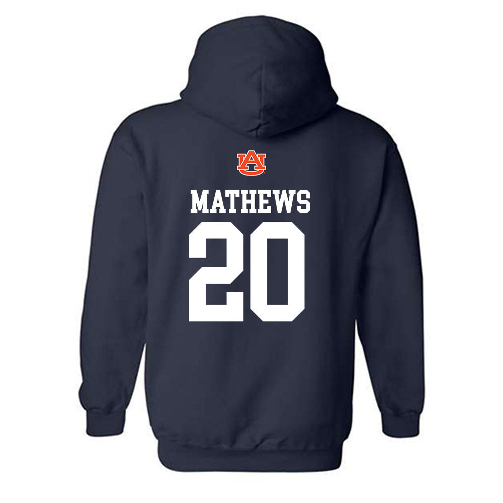 Auburn - NCAA Football : Jacoby Mathews - Replica Shersey Hooded Sweatshirt-1
