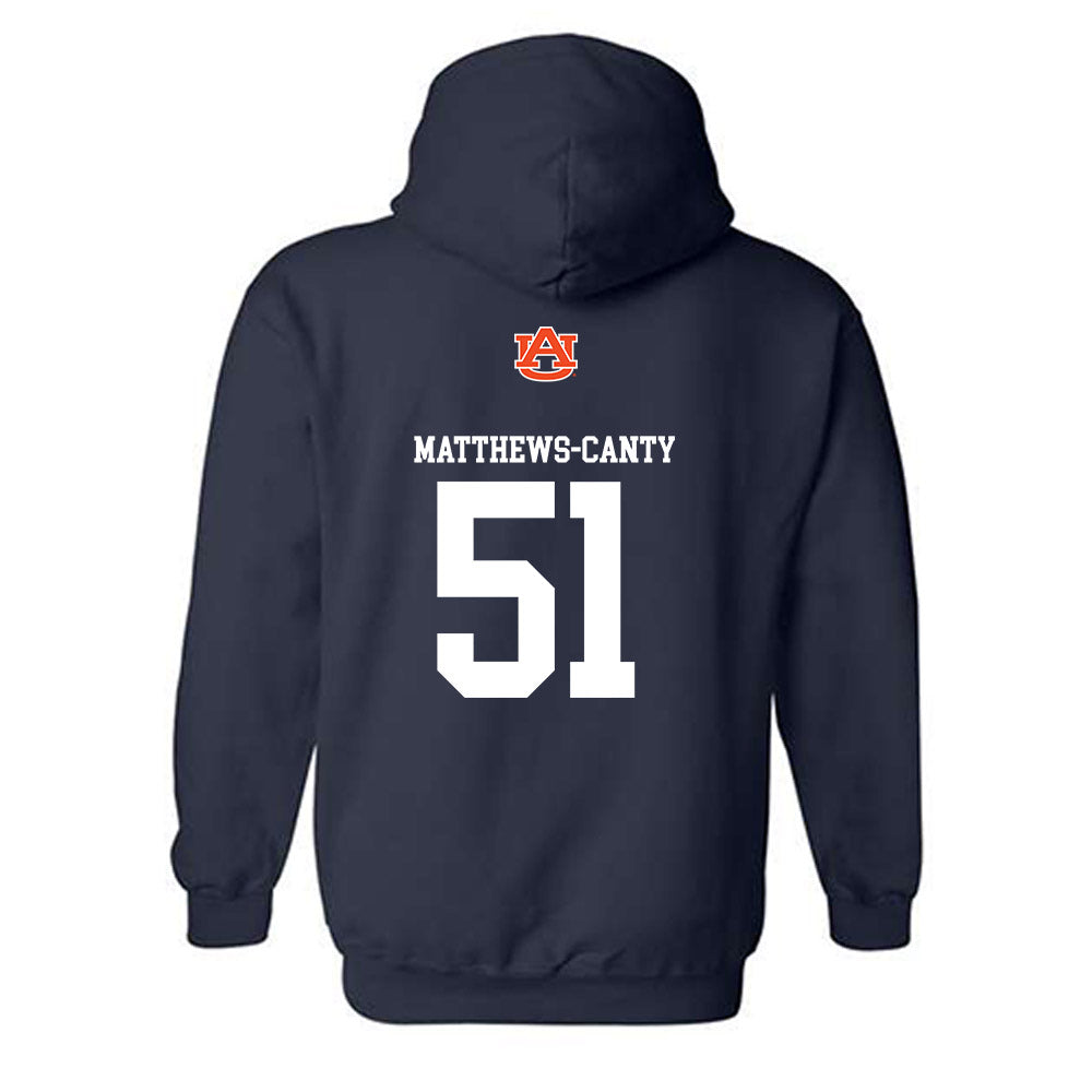 Auburn - NCAA Football : Michael Matthews-Canty - Replica Shersey Hooded Sweatshirt-1