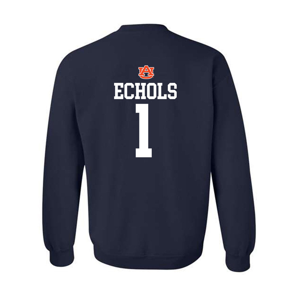 Auburn - NCAA Football : Jonathan Echols - Replica Shersey Crewneck Sweatshirt-1