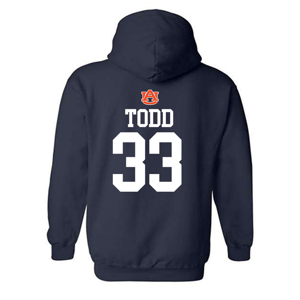 Auburn - NCAA Football : Kamari Todd - Replica Shersey Hooded Sweatshirt-1