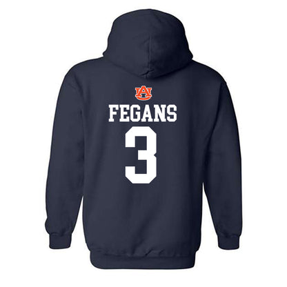 Auburn - NCAA Football : Anquon Fegans - Replica Shersey Hooded Sweatshirt-1