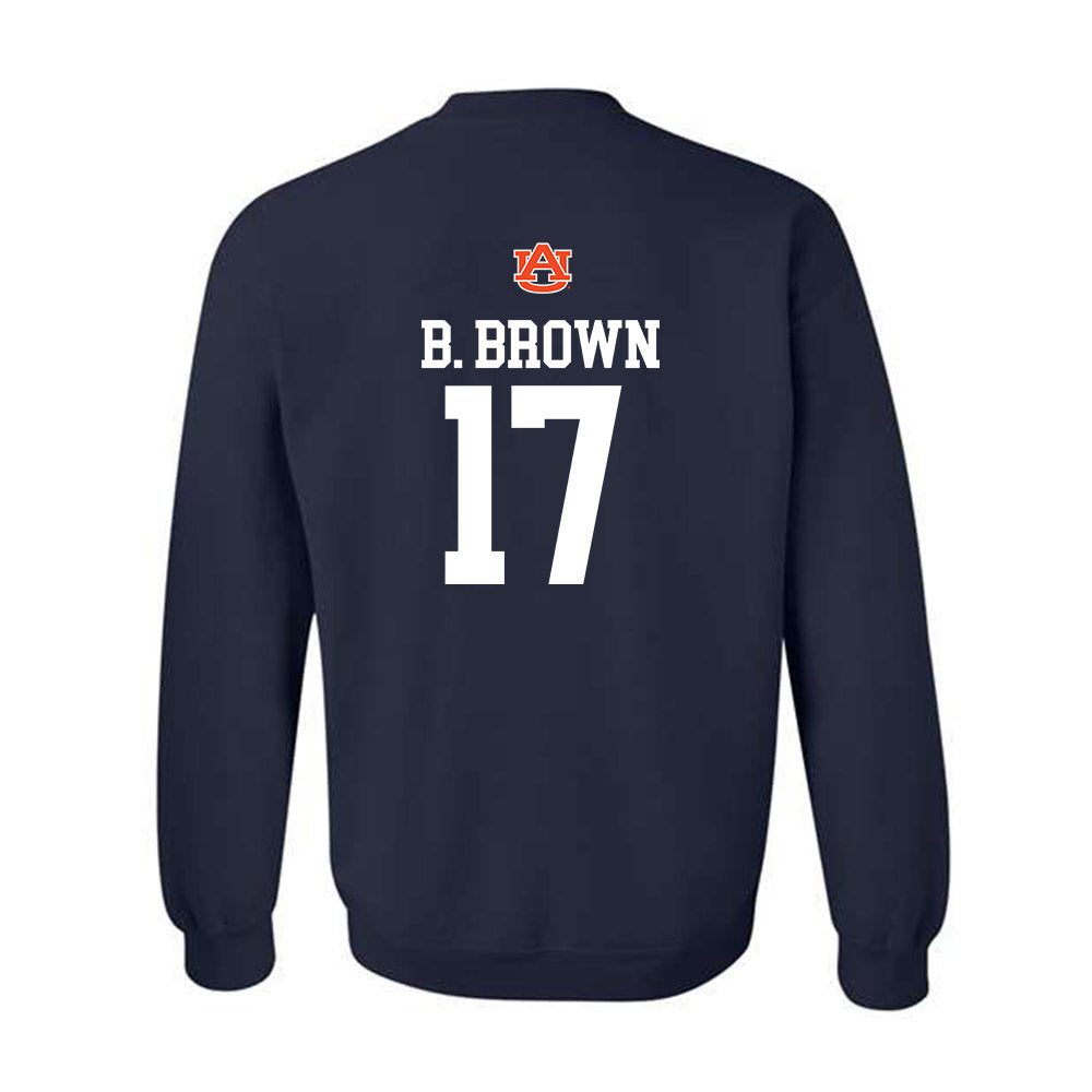 Auburn - NCAA Football : Byrum Brown - Replica Shersey Crewneck Sweatshirt-1