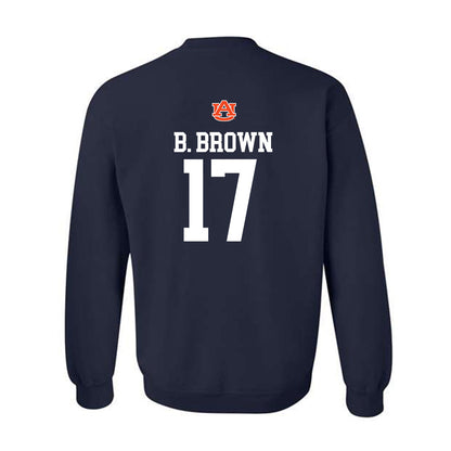 Auburn - NCAA Football : Byrum Brown - Replica Shersey Crewneck Sweatshirt-1