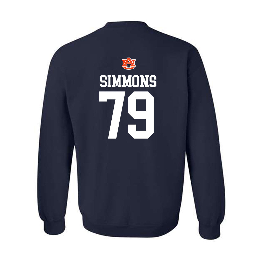 Auburn - NCAA Football : Jo Simmons - Replica Shersey Crewneck Sweatshirt-1