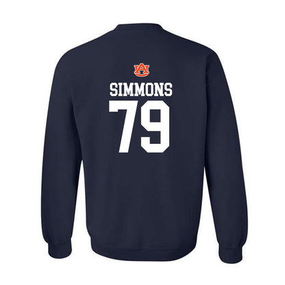 Auburn - NCAA Football : Jo Simmons - Replica Shersey Crewneck Sweatshirt-1