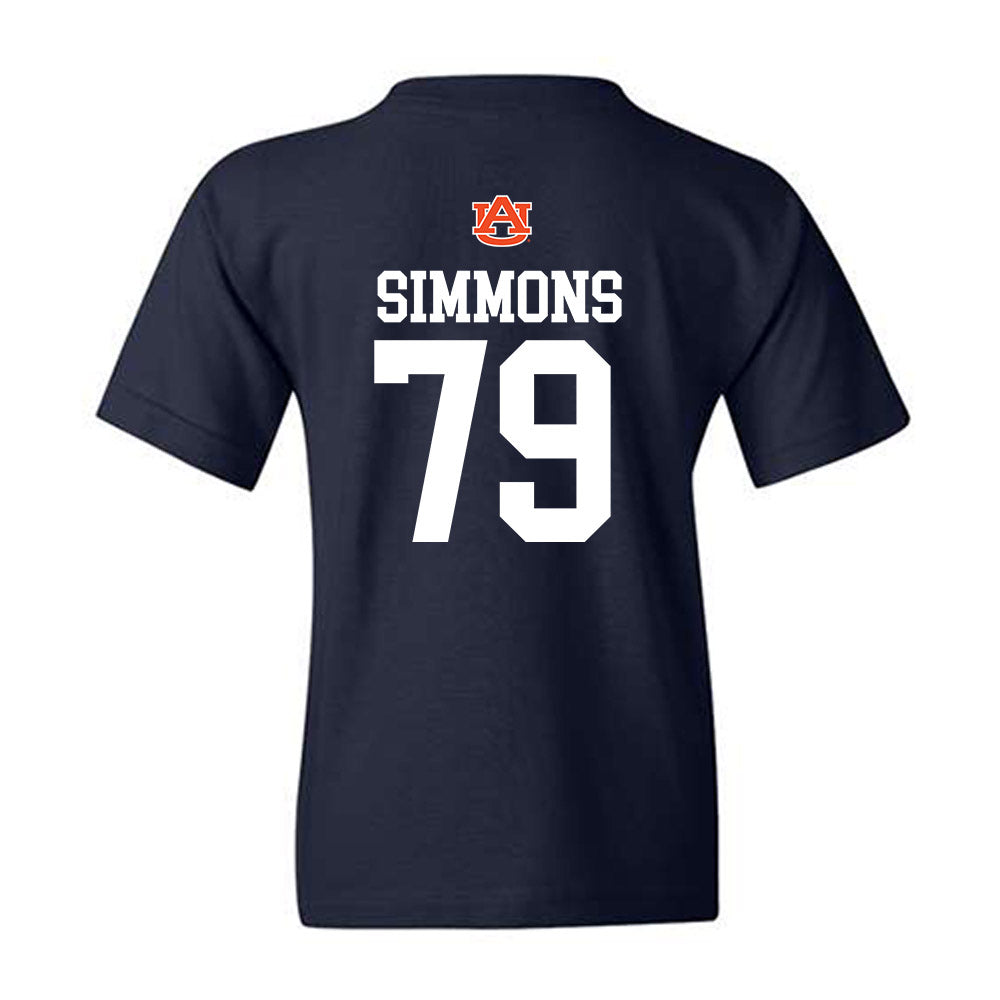 Auburn - NCAA Football : Jo Simmons - Replica Shersey Youth T-Shirt-1