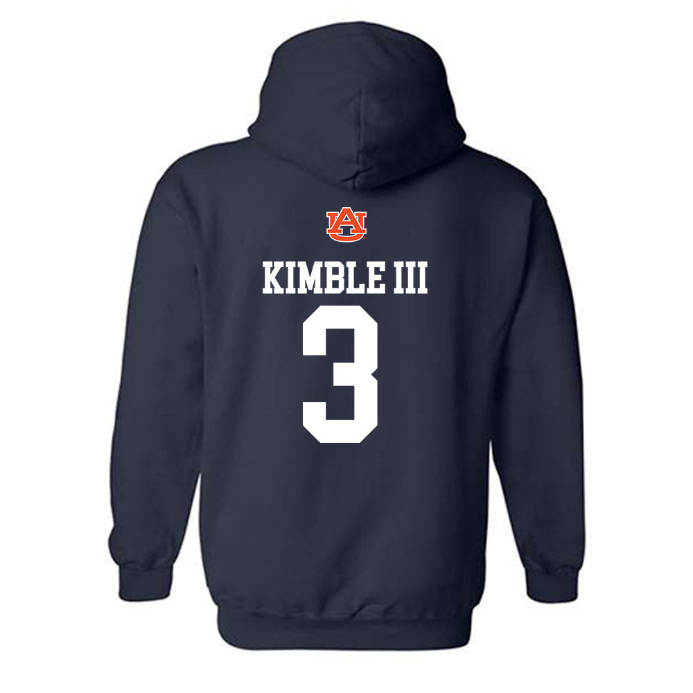 Auburn - NCAA Men's Basketball : George Kimble III - Replica Shersey Hooded Sweatshirt-1