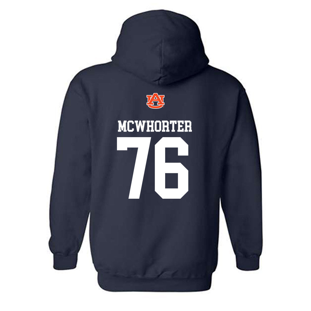 Auburn - NCAA Football : Bear McWhorter - Replica Shersey Hooded Sweatshirt-1