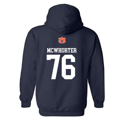 Auburn - NCAA Football : Bear McWhorter - Replica Shersey Hooded Sweatshirt-1