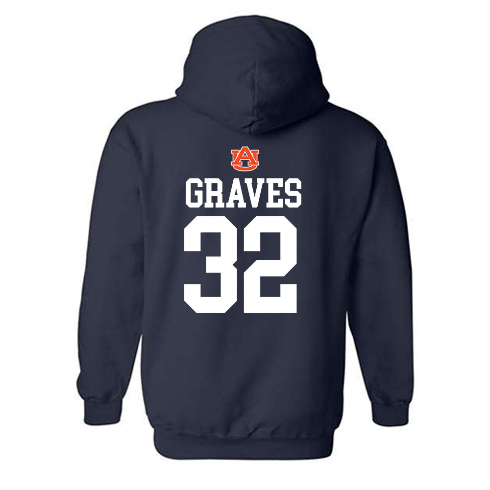 Auburn - NCAA Baseball : Griffin Graves - Replica Shersey Hooded Sweatshirt
