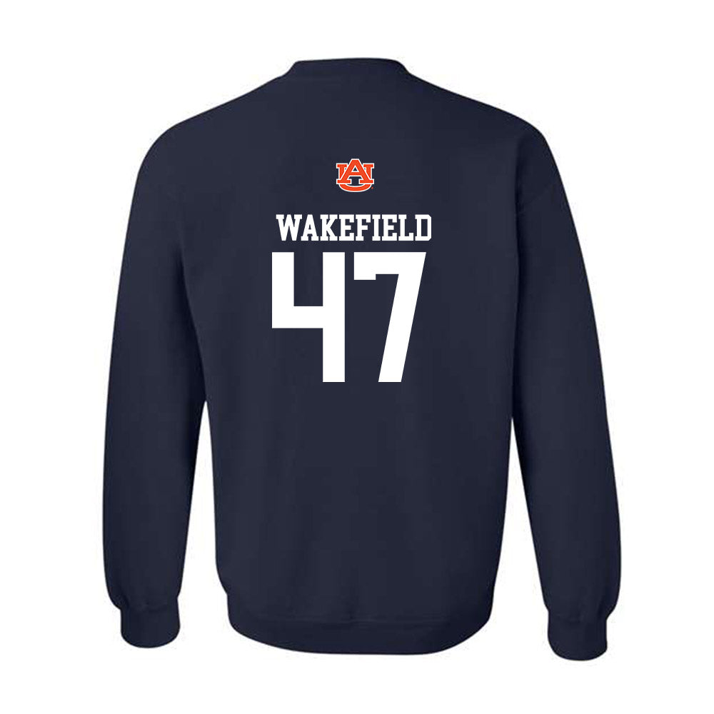 Auburn - NCAA Football : Travis Wakefield - Replica Shersey Crewneck Sweatshirt-1