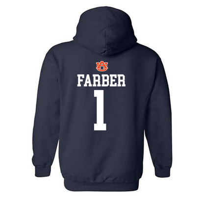 Auburn - NCAA Baseball : Ryne Farber - Replica Shersey Hooded Sweatshirt-1