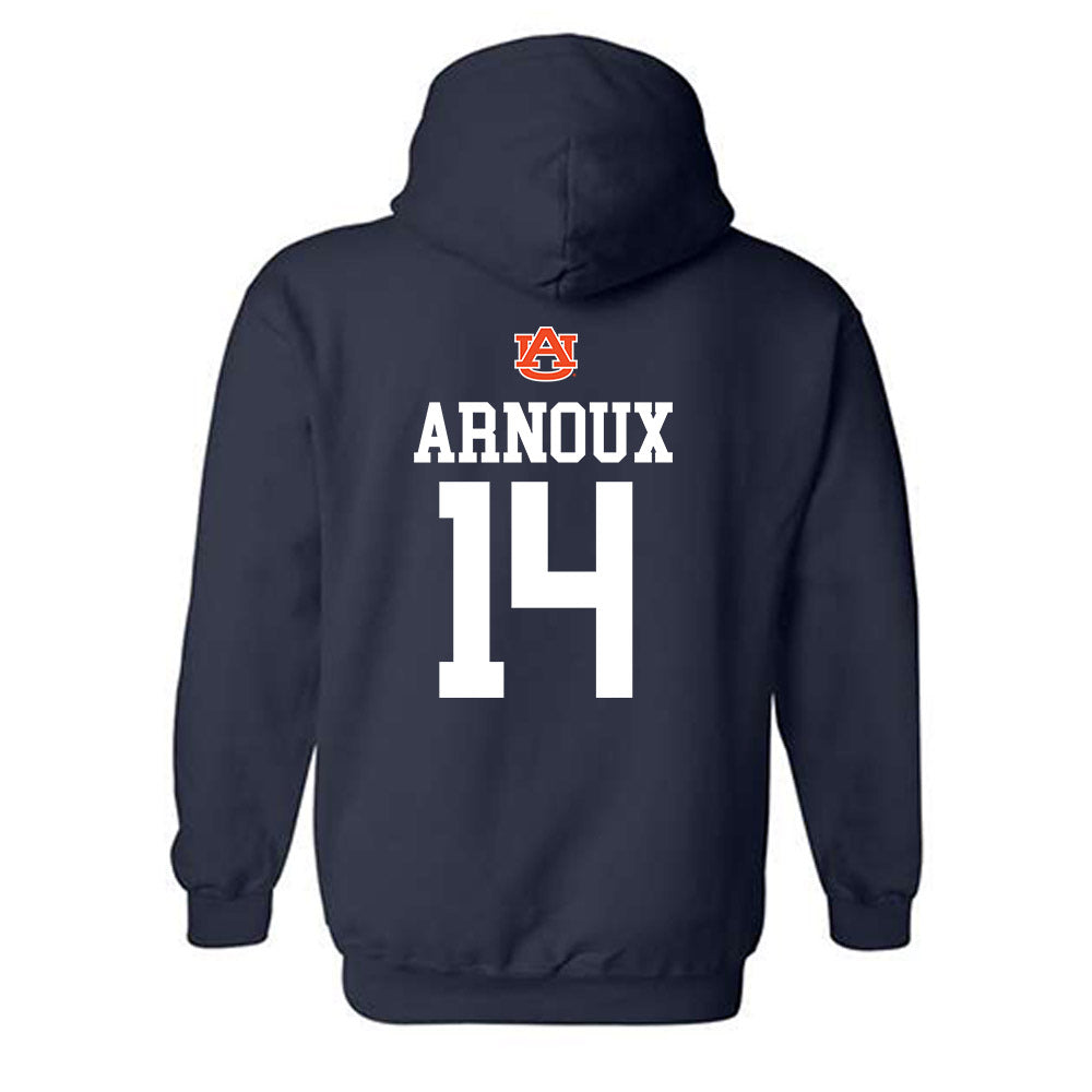 Auburn - NCAA Football : Shamar Arnoux - Replica Shersey Hooded Sweatshirt-1