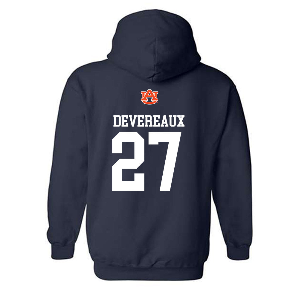 Auburn - NCAA Women's Soccer : Lileah Devereaux - Replica Shersey Hooded Sweatshirt-1