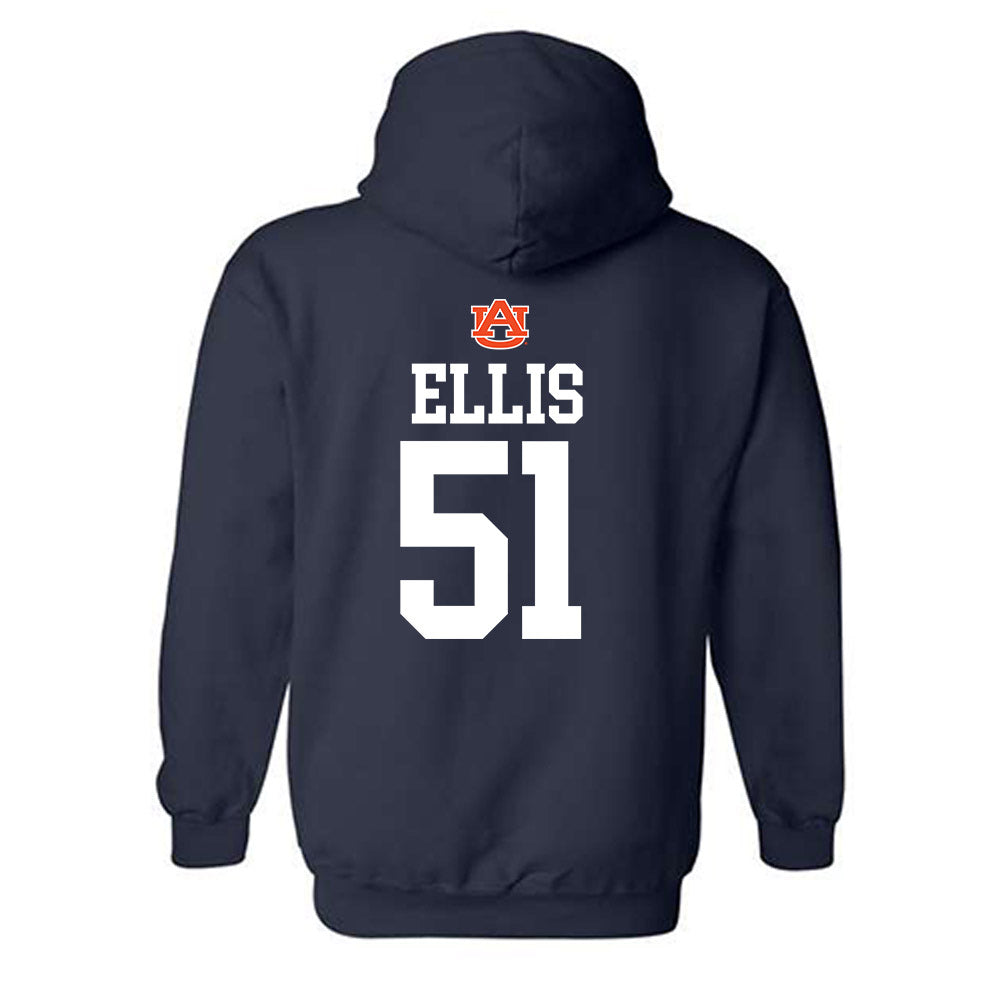 Auburn - NCAA Football : Kail Ellis - Replica Shersey Hooded Sweatshirt-1