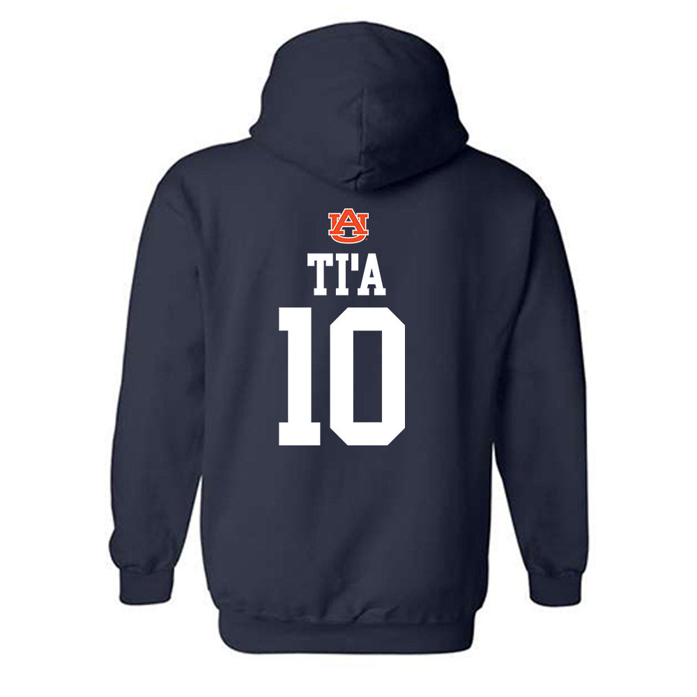 Auburn - NCAA Football : Tristan Ti'a - Replica Shersey Hooded Sweatshirt-1