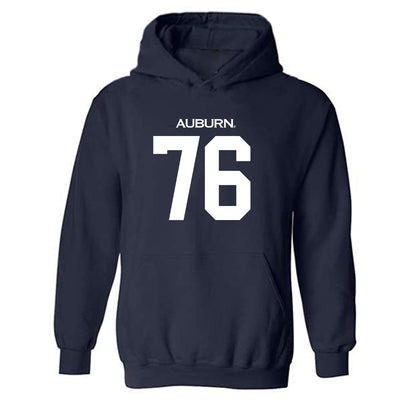 Auburn - NCAA Football : Jack Leyrer - Replica Shersey Hooded Sweatshirt-0