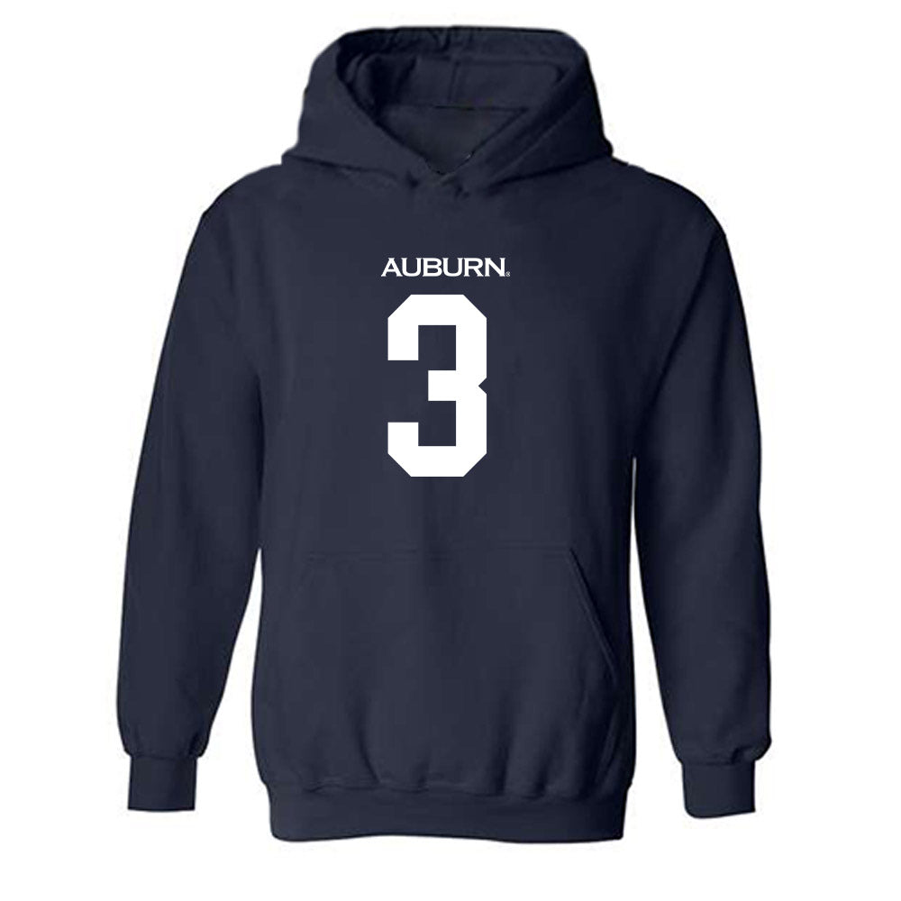 Auburn - NCAA Football : Anquon Fegans - Replica Shersey Hooded Sweatshirt-0