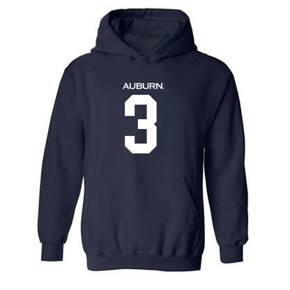 Auburn - NCAA Football : Anquon Fegans - Replica Shersey Hooded Sweatshirt-0
