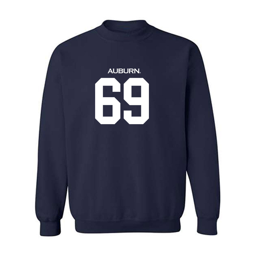 Auburn - NCAA Football : Jacob Strand - Replica Shersey Crewneck Sweatshirt-0