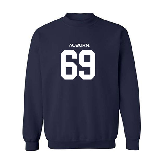 Auburn - NCAA Football : Jacob Strand - Replica Shersey Crewneck Sweatshirt-0