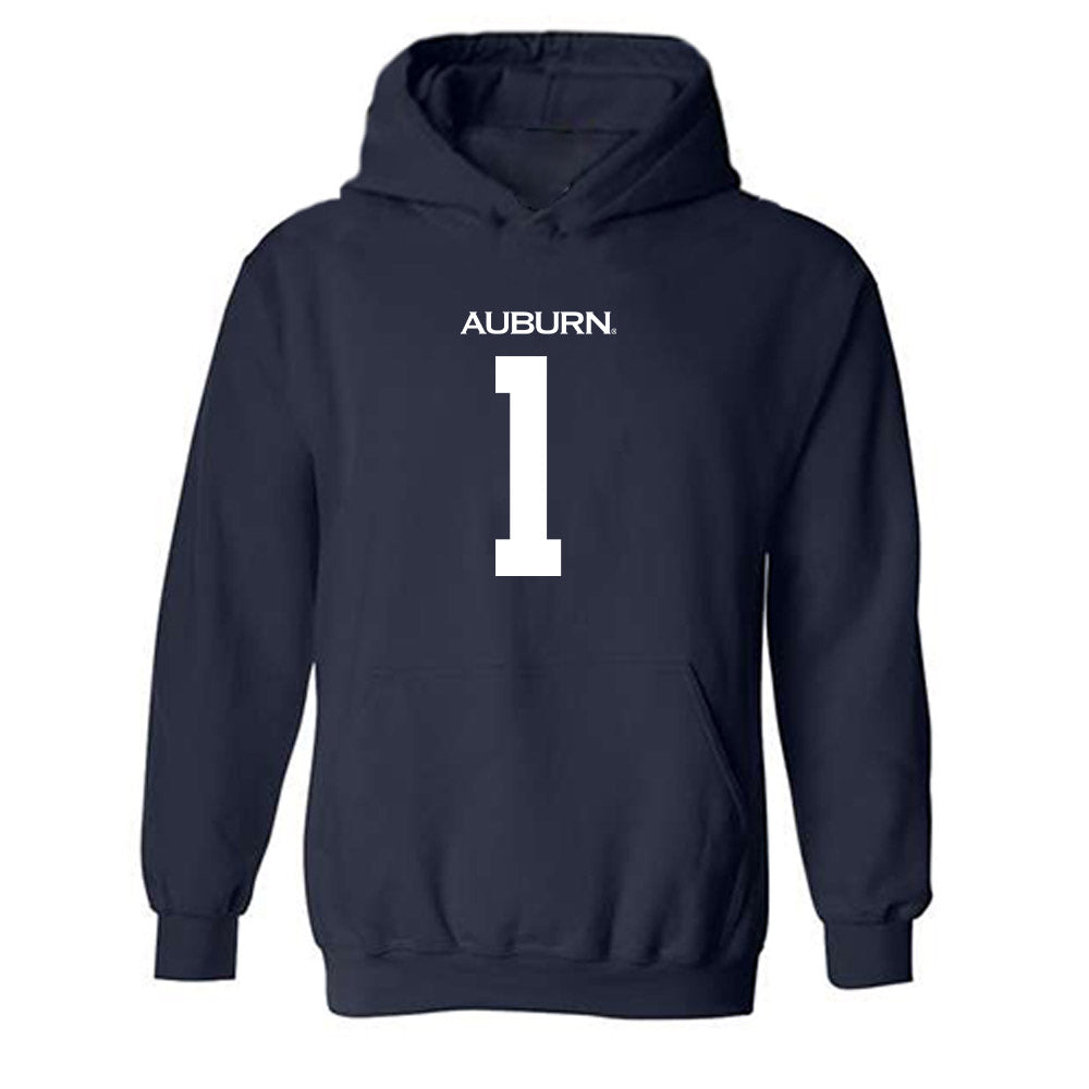 Auburn - NCAA Football : Jonathan Echols - Replica Shersey Hooded Sweatshirt-0