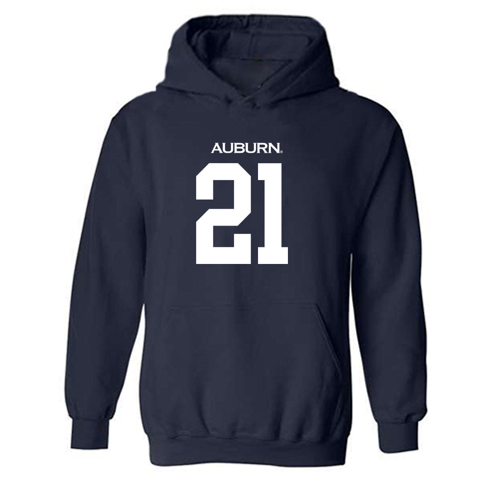Auburn - NCAA Baseball : Andreas Alvarez - Replica Shersey Hooded Sweatshirt-0