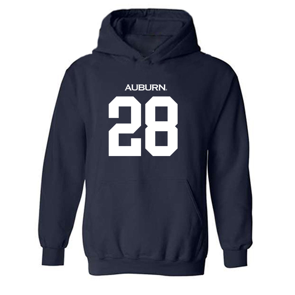 Auburn - NCAA Baseball : Carson Liedel - Replica Shersey Hooded Sweatshirt-0