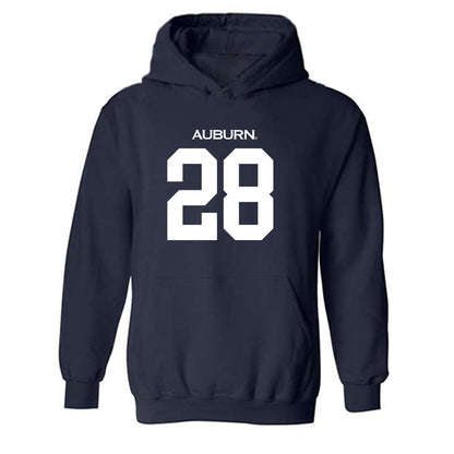 Auburn - NCAA Baseball : Carson Liedel - Replica Shersey Hooded Sweatshirt-0