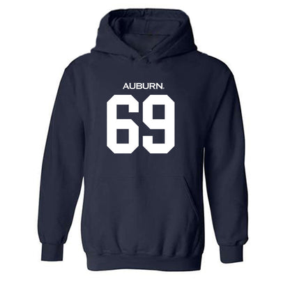 Auburn - NCAA Football : Jacob Strand - Replica Shersey Hooded Sweatshirt-0