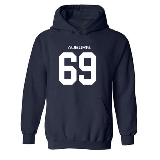Auburn - NCAA Football : Jacob Strand - Replica Shersey Hooded Sweatshirt-0