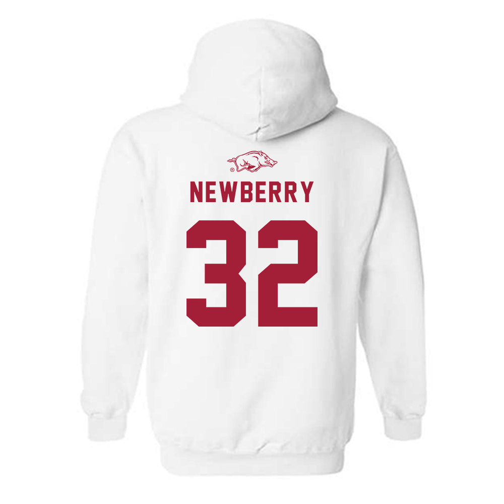 Arkansas - NCAA Baseball : Trystan Newberry - Replica Shersey Hooded Sweatshirt-1