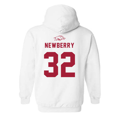 Arkansas - NCAA Baseball : Trystan Newberry - Replica Shersey Hooded Sweatshirt-1