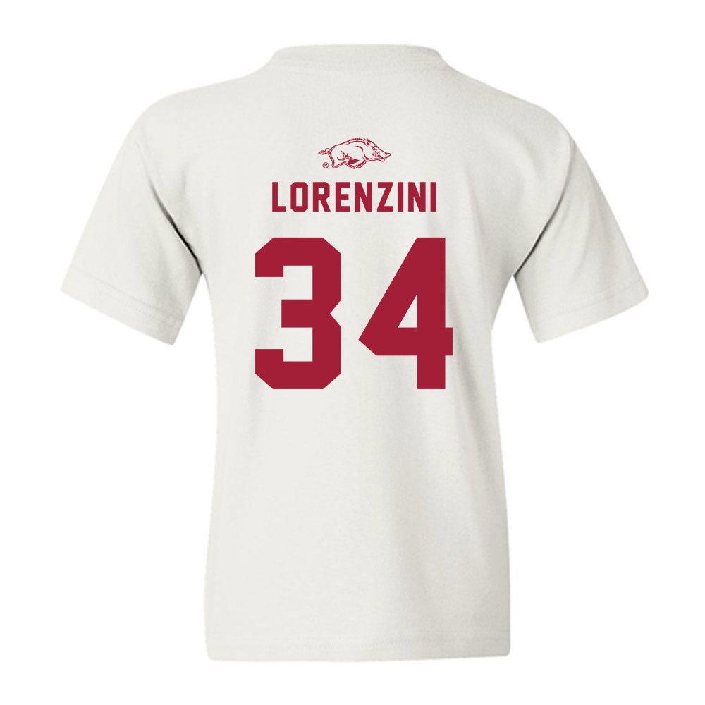 Arkansas - NCAA Baseball : Joey Lorenzini - Replica Shersey Youth T-Shirt-1