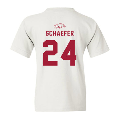 Arkansas - NCAA Baseball : Landon Schaefer - Replica Shersey Youth T-Shirt-1