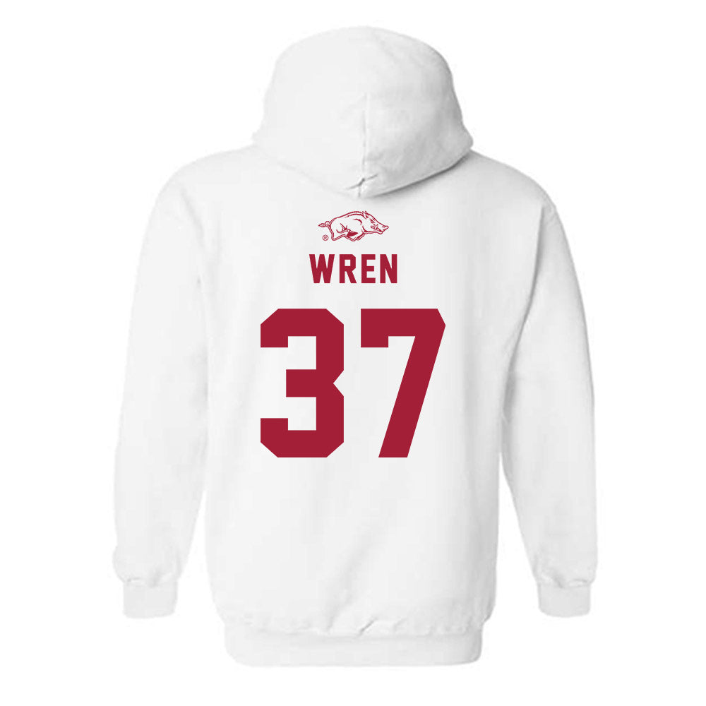 Arkansas - NCAA Baseball : Grant Wren - Replica Shersey Hooded Sweatshirt-1