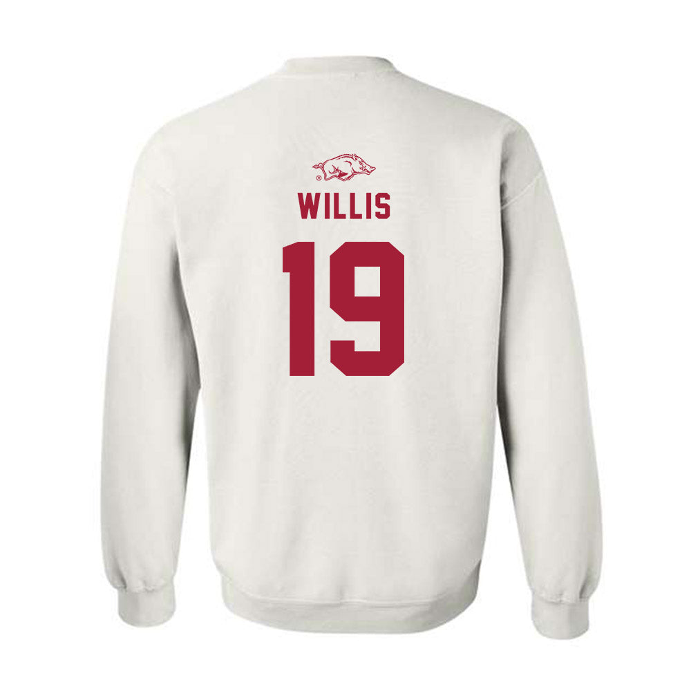 Arkansas - NCAA Baseball : Carson Willis - Replica Shersey Crewneck Sweatshirt-1