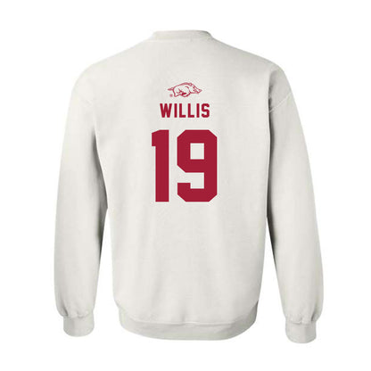 Arkansas - NCAA Baseball : Carson Willis - Replica Shersey Crewneck Sweatshirt-1