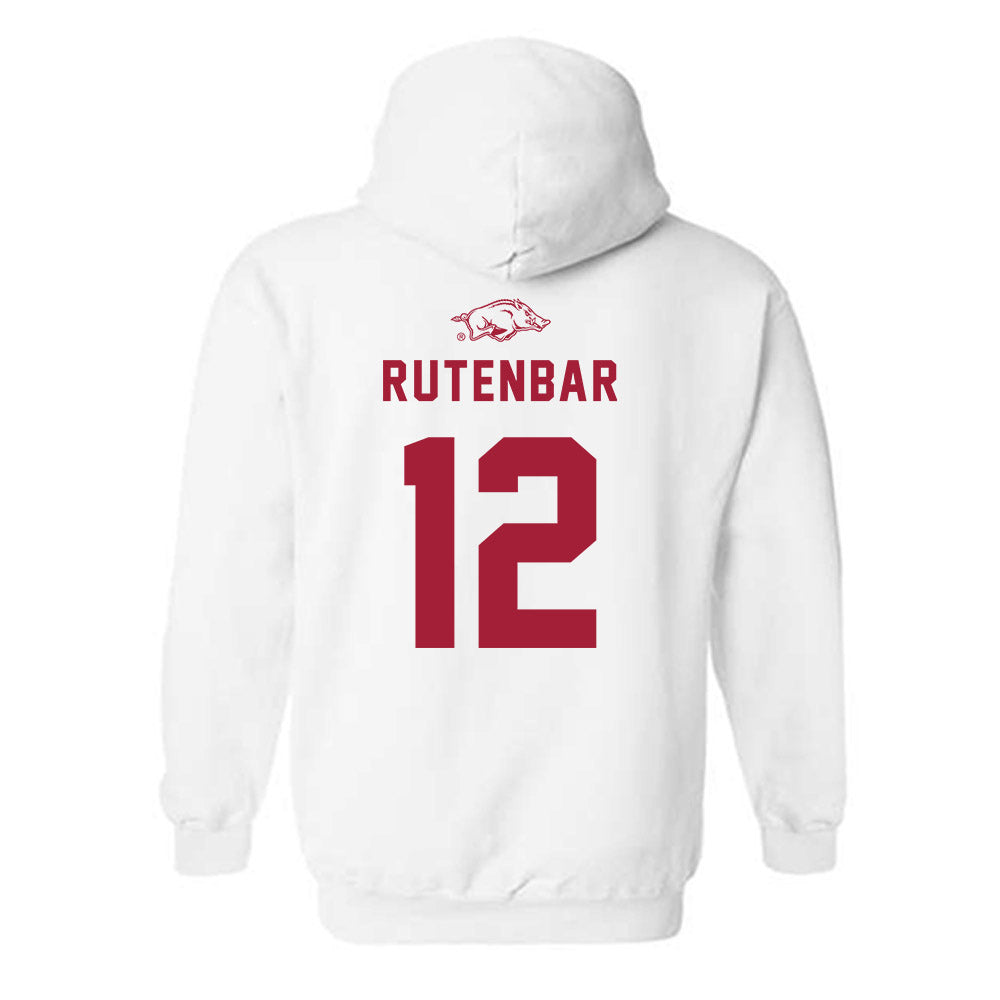 Arkansas - NCAA Baseball : Carter Rutenbar - Replica Shersey Hooded Sweatshirt-1