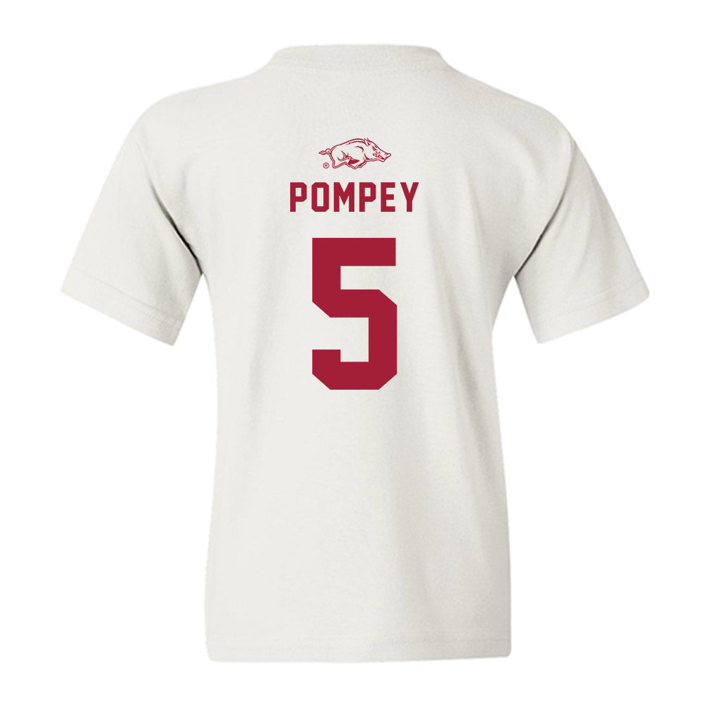 Arkansas - NCAA Baseball : TJ Pompey - Replica Shersey Youth T-Shirt-1