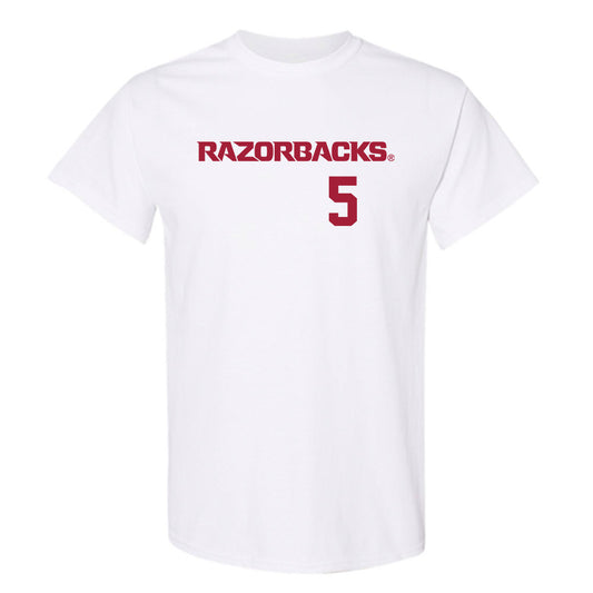 Arkansas - NCAA Baseball : TJ Pompey - Replica Shersey T-Shirt-0