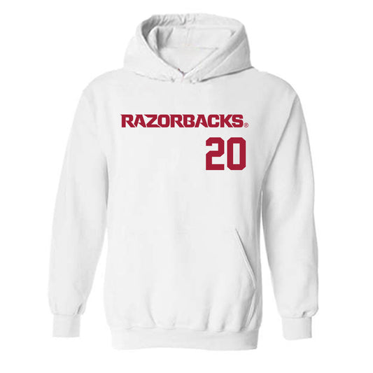 Arkansas - NCAA Baseball : Max Holland - Replica Shersey Hooded Sweatshirt-0
