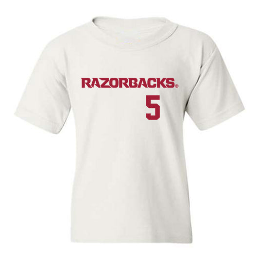 Arkansas - NCAA Baseball : TJ Pompey - Replica Shersey Youth T-Shirt-0