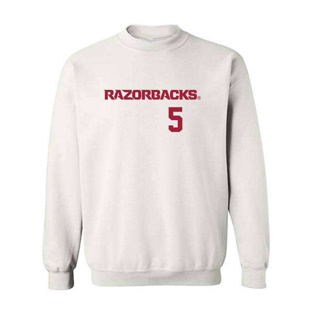 Arkansas - NCAA Baseball : TJ Pompey - Replica Shersey Crewneck Sweatshirt-0