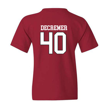 Arkansas - NCAA Baseball : James DeCremer - Replica Shersey Youth T-Shirt Replica Shersey-1