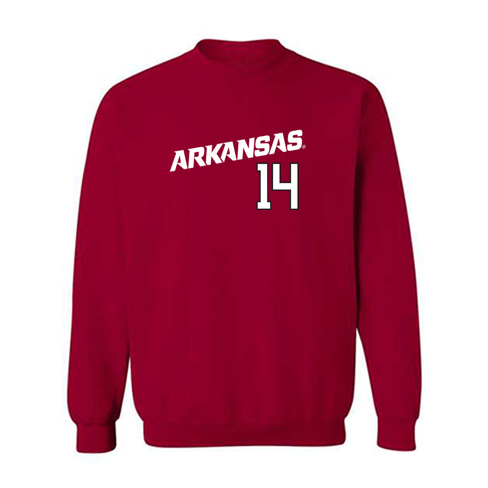 Arkansas - NCAA Baseball : Mark Brissey - Replica Shersey Crewneck Sweatshirt Replica Shersey-0