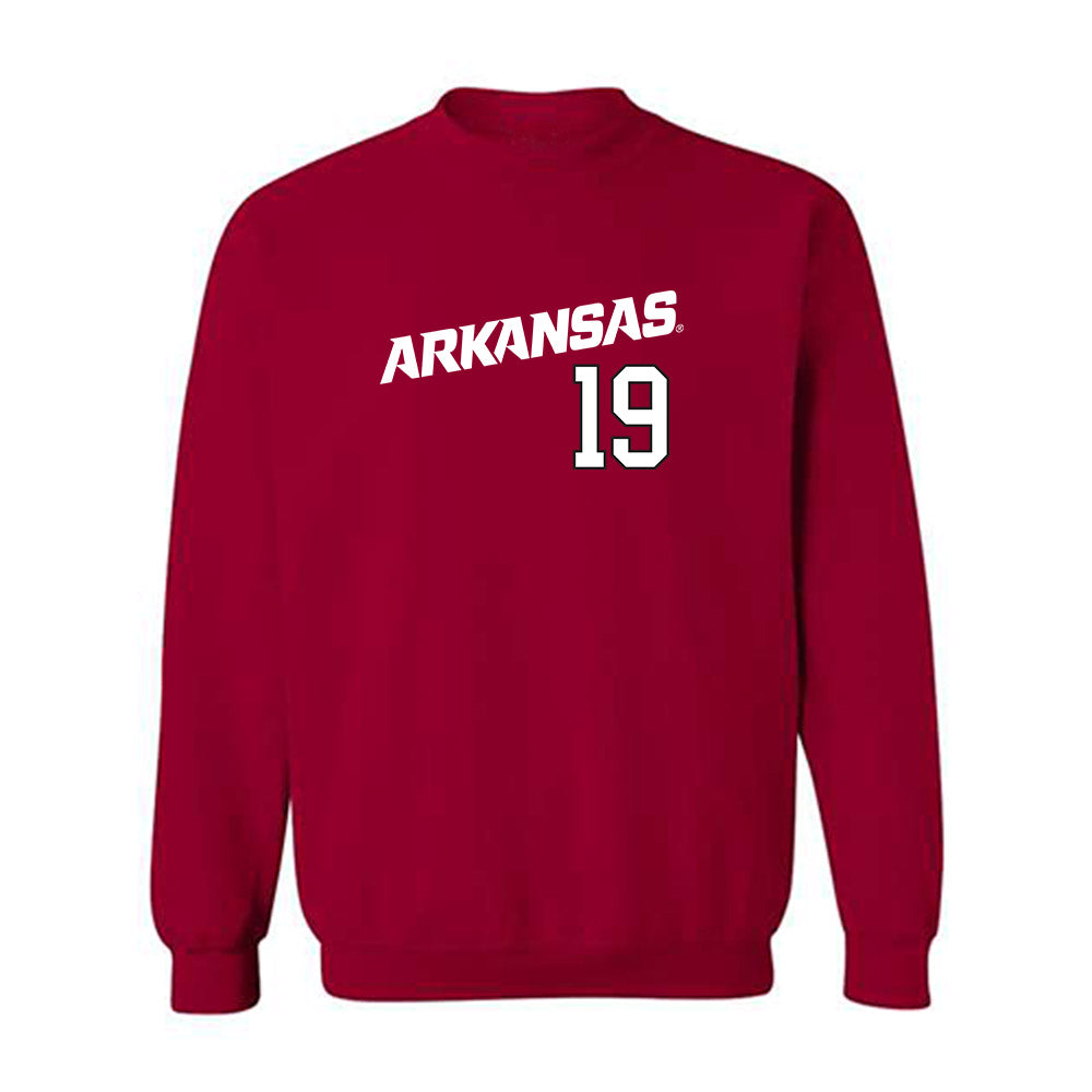 Arkansas - NCAA Baseball : Carson Willis - Replica Shersey Crewneck Sweatshirt Replica Shersey-0