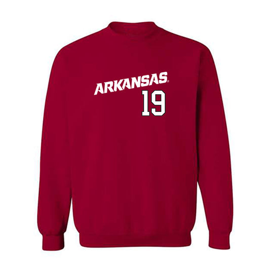 Arkansas - NCAA Baseball : Carson Willis - Replica Shersey Crewneck Sweatshirt Replica Shersey-0