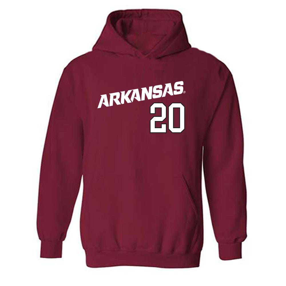 Arkansas - NCAA Baseball : Max Holland - Replica Shersey Hooded Sweatshirt Replica Shersey-0